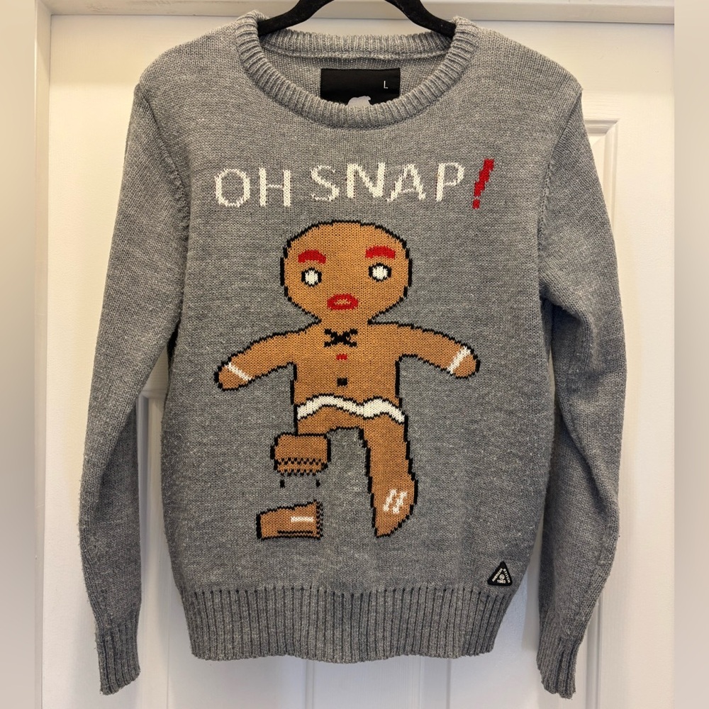 Gingerbread Oh Snap Christmas Sweater